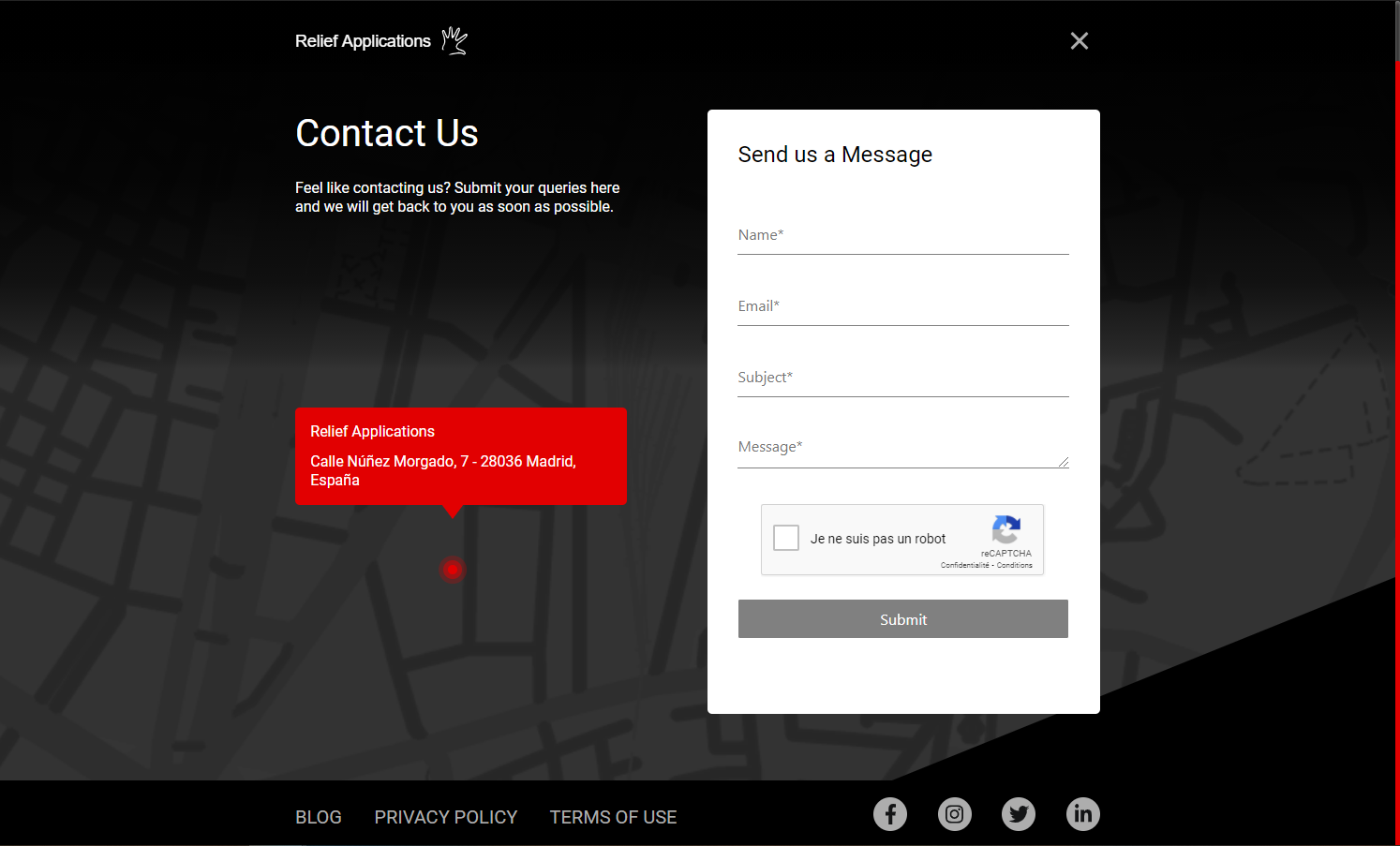 Contact page